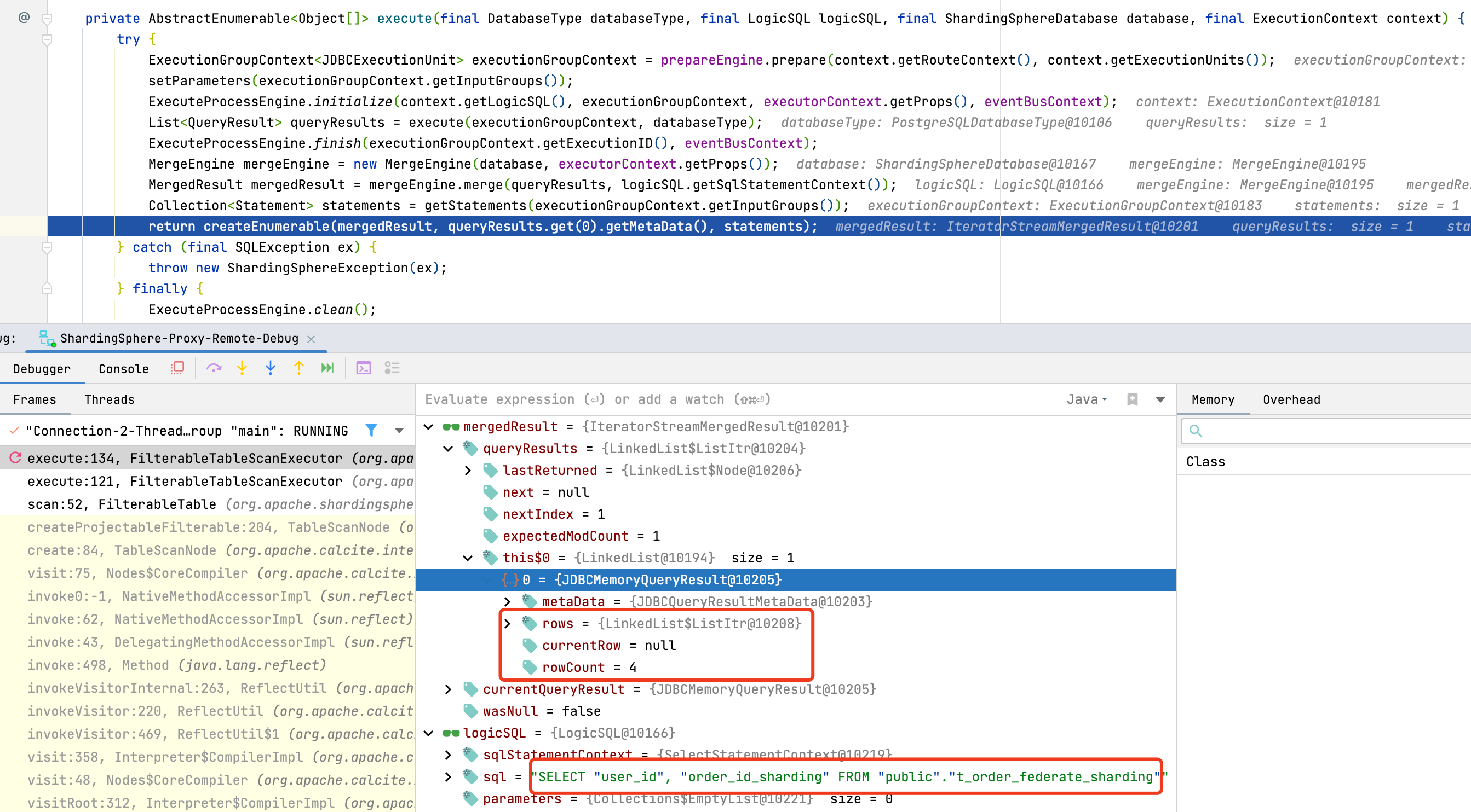 SQL Federation 调试