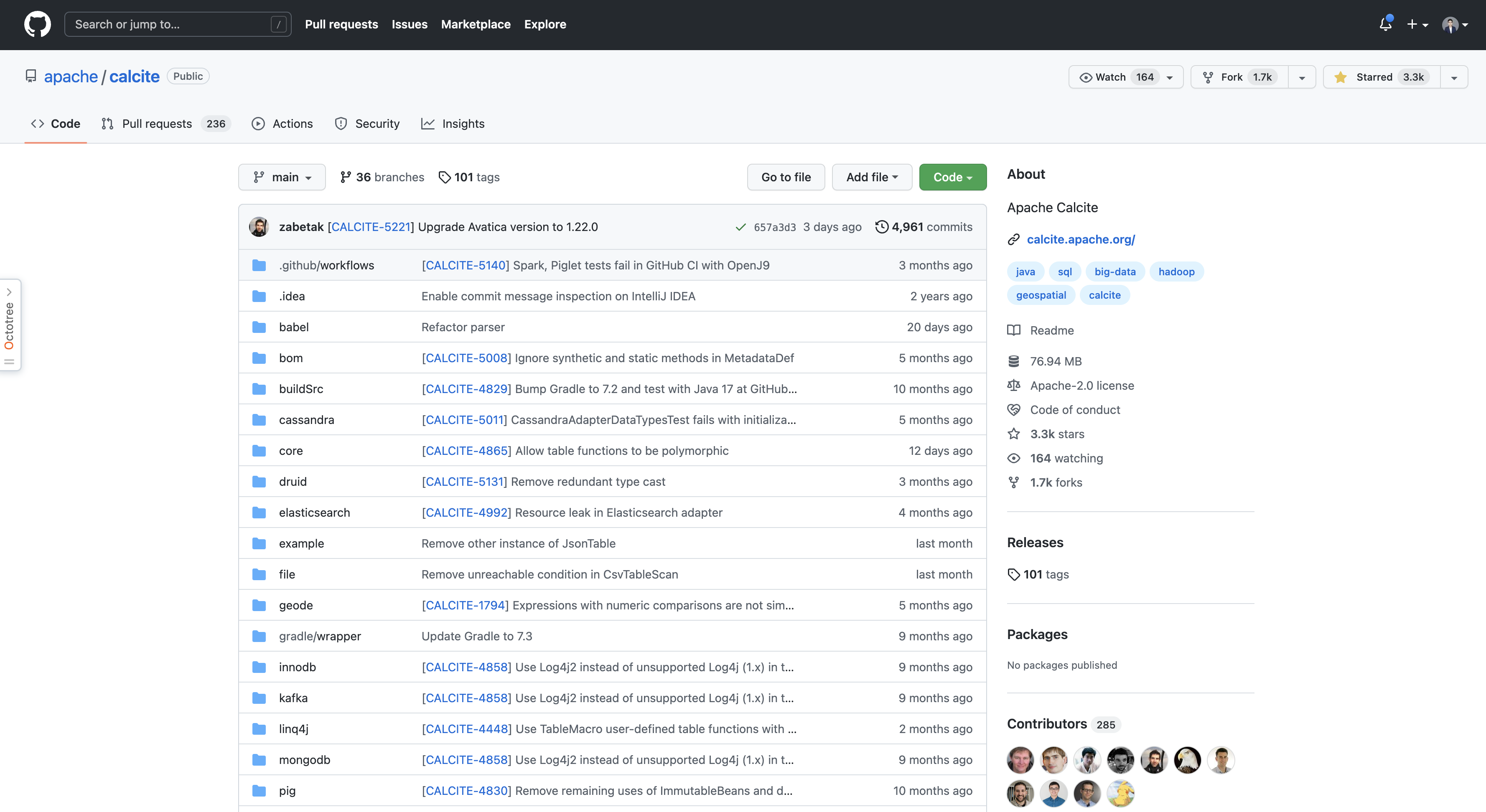 Calcite Github 仓库