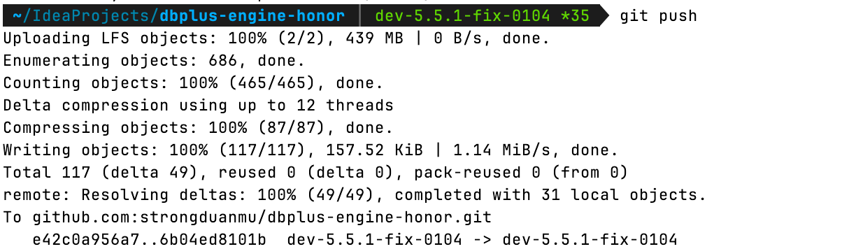 大文件 Push 成功